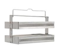 NESTINGHO Microscope Slides Rack and Practical Stainless Steel with 60 Positions Glass Slides Holder, Easy to Store Biology Accessories for Laboratory Use