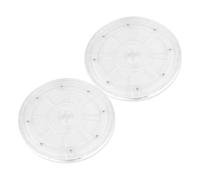 NESTINGHO Mini Cake Plate 2pcs Rotating Turntable Acrylic 360-Degree Spin for Kitchen Spice Organizer and Decorating