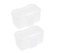 NESTINGHO Multi-Purpose Earthworm Box 2Pcs White Plastic Storage Containers Breathable Leak-Proof Feature for Live Worm Storage and Reptile Terrarium Use