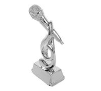 NESTINGHO Music Achievement Trophy with Desk Microphone Design for Karaoke Party Decorations and Singing Recognition Awards