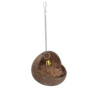 NESTINGHO Natural Coconut Shell Bird Nest House for Birds and Finches Supporting Natural Behaviours and Beak Grinding Small Animal Bed and Parakeet Nest for Cage Accessories