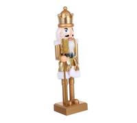 NESTINGHO Nutcrackers Decorations Plastic Nutcracker Figure Decor Lighted Soldier Golden