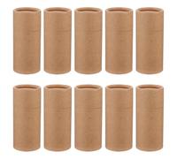 NESTINGHO Paper Tube Cylinder Boxes 10Pcs 100Ml Essential Oil Bottle Containers Kraft Paper Packaging for Pencil Storage and Coffee, Light Yellow