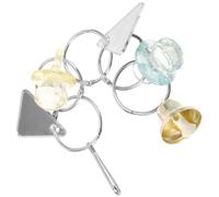 NESTINGHO Parrot Mirror with Acrylic Material and Bell for Mental Stimulation and Curiosity, Assorted Colour Hanging Bird Cage Accessory for Parakeets and Large Birds Random Color