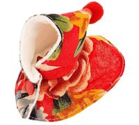 NESTINGHO Parrot Warm Cape Bird Cosplay Clothes Small Red Floral Winter Coat Reusable Skin-Friendly Outfit for Pet Parrots