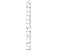 NESTINGHO Pine Wood Easy to Install Growth Chart Ruler for Height Measurement with Rope Environmental Hanging Wall Decoration for Room