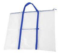 NESTINGHO Plastic Art File Holder with Smooth Zipper Design Blue Poster Board Storage Bag and Separate Compartments for Organizing Painting Portfolio and Canvas Artwork