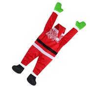 NESTINGHO Plush Fabric Santa Claus with Adjustable Posture Hanging Ornament Climbing Decoration and Wear Resistant Material for Christmas Wall and Indoor Holiday Display
