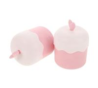 NESTINGHO Portable Facial Bubble Maker Foam Cups Pink Colour for Women 2 Pcs Lightweight Plastic Material Long Serving Time, for Travel Use