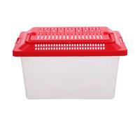 NESTINGHO Portable Mini Fish Tank Turtle Box Lightweight Pp Plastic Fish Travel Container with Handle Easy to Carry for Hamster Outdoor Adventures