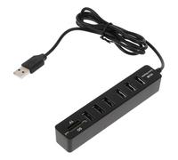 NESTINGHO Practical Multi-port USB Hub with 6 Ports and Tfs Card Reader, Wear-resistant Abs Material, Usb2.0 Data Hub for Laptop Expansion and Multi-function Interface