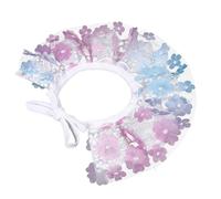 NESTINGHO Purple Adjustable Lace Cat Collar with Heart Bow, Wear-Resistant Kitten Accessory for Spring Floral Parties and Indoor Pets