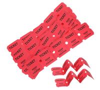 NESTINGHO Raffle Tickets 100Pcs Small Red Paper Tickets for Classroom Bingo Fundraiser Carnival Prize Draw Events