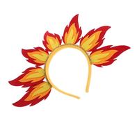 NESTINGHO Rave Fire Headband with High Fidelity Flame Effect, Comfortable Longterm Wear Non-woven Fabric Flame Hair Band for Carnivals and Halloween Party Accessories