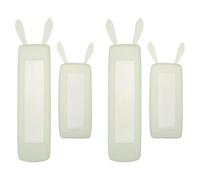NESTINGHO Remote Controller Cover Protective Design against Drops 4pcs Light Green Silicone with Rabbit Shape Luminous Feature for Tv and Air Conditioner Remote Control