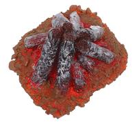 NESTINGHO Resin Fake Bonfire Campfire Model for Dollhouse Micro Landscape, Miniature Smokeless Artificial Flame Figurine for Village Collection and Patio Fire Pit Décor