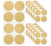 NESTINGHO Scratch Off Stickers in Golden Paper Material Peel and Stick 50pcs Round Labels with Simple Round Shape Design, Easy to Use for Wedding Games and Birthday Crafts