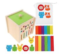 NESTINGHO Shape Sorter Wooden Educational Montessori Color and Shape Sorting Puzzle for Boys Ages Solid Wood Cognitive Learning Game Enhancing Visual Recognition and Sensory Skills
