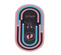 NESTINGHO Shock Absorbing Jump Rope Mat Soundproof Sport Mat Oval Polyester Silicone Non-slip 10mm Thick Portable Fitness Pad for Apartment Workouts and Home Gym Flooring Protection