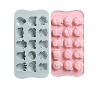 NESTINGHO Silicone Dome Moulds Featuring 15 Animal Shape Cake Moulds for Baking 2pcs Made of Easy to Clean Silicone, for Professional Cake Shop Baking and Creative DIY Desserts