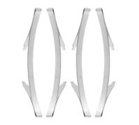 NESTINGHO Sliding Door Bottom Positioner Easy to Install Track Hardware 4pcs for Wardrobe Doors with Built-in Buffer Design, Manganese Steel Material, Silver Finish for Smooth Sliding