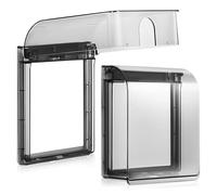 NESTINGHO Socket Cover Self Adhesive 2 Pack Waterproof Wall Outlet Protector Box with Suspension Lid for Outdoor and Bathroom Electrical Safety 4.72X4.13X1.57In