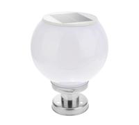 NESTINGHO Solar LED Globe Pillar Lights Outdoor Garden Post Lantern Warm Light 20Cm Solar Powered Landscape Lamp for Fence Decoration
