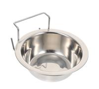NESTINGHO Stainless Steel Hanging Pet Bowl with Holder for Dogs and Cats, Easy to Clean and Safe Feeding Container with Enough Capacity for Daily Use, Suitable for Kennels and Cages