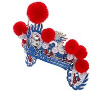 NESTINGHO Traditional Chinese Beijing Opera Hat with Comfortable Adjustable Fit, Plastic and Wire Material, Ancient Chinese Style for Stage Performance and Party Accessories
