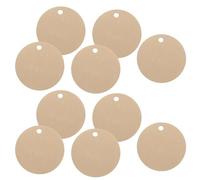 NESTINGHO Unfinished Round Brass Tags 10Pcs for Stamping and Engraving 30Mm Diameter with One Hole for DIY Crafts and Valve Label Use