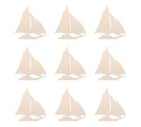 NESTINGHO Unfinished Wooden Sailboat Cutouts Blank DIY Craft Slices for Nautical Classroom Decor Summer Ocean Decoration Hanging Ornaments 4.84X4.21X0.10In