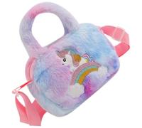 NESTINGHO Unicorn Plush Purse Lightweight Fluffy Crossbody Bag with Eye-catching Design for Beach or School
