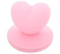 NESTINGHO USB Rechargeable Heart Shape Touch Lamp LED Pink Silicone Night Light for Bedroom