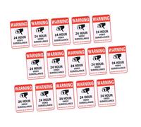NESTINGHO Video Surveillance Warning Stickers Security Signs 100pcs Adhesive Monitor Warning Labels No Trespasser Cctv Recording Sign for Indoor and Outdoor Use