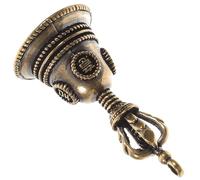 NESTINGHO Vintage Brass Keychain Pendant with Retro Small Bell, Decorative Antique Brass Bells for DIY Adornment and Bag Pendant Use, Unique Craft Ornament for Home and Personal Accessories