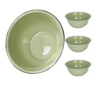 NESTINGHO Vintage Enamel Mixing Bowls Set Random Color 4pcs Large Capacity Old-Fashioned Multi-Functional Use Easy to Clean Decorative Soup and Noodle Bowls for Kitchen Dough Mixing
