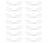 NESTINGHO White Dragonfly Wing Charms with Easy to Work with Texture 100pcs Soft Polyester Material Elegant Wing Shape for Necklace and Fashion Jewelry Making for Art Crafts