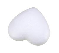 NESTINGHO White Heart-shaped Foam DIY Craft Modeling Decor Lightweight Easy to Color Classic Romantic Style for Beautify Your Room