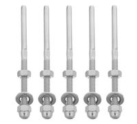 NESTINGHO Wire Rope Eye Fitting with Cap Nut Structure and Integrated Nut Washer 5pcs Reusable Stainless Steel for Secure Connection Size on Deck Cable Railing and Port Equipment