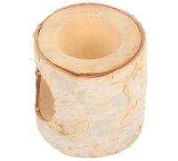 NESTINGHO Wood Hamster Tunnel Natural Birch Tree Hole Small Pet Hideout for Indoor Play