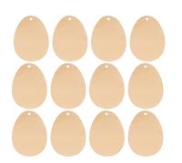 NESTINGHO Wooden Egg Shaped Pieces 50Pcs 2X1.8 Inch Unfinished Wood Slices for DIY Easter Ornaments and Craft Supplies