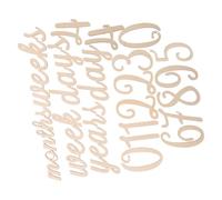 NESTINGHO Wooden Monthly Cards Sign Beige Age Sign Flexible Display Organize Growth History Gift Keepsake for Parents and Boys