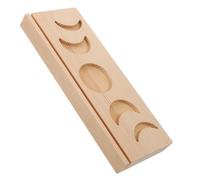 NESTINGHO Wooden Tarot Card Stand Holder with Moon and Rectangle Shapes, Elegant Multilayer Design, Compact Structure, Easy Installation, Spacesaving Display Holder for Tarot Cards on Desk