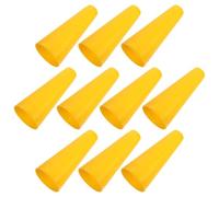 NESTINGHO Wool Yarn Craft Tube Yellow Plastic 10Pcs Sturdy Tapered Cones for Crochet Embroidery and Textile Projects