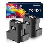 Nestink T04D1 (C13T04D100) Maintenance box compatible with epson ecotank ET-15000 ET-3850 ET-4850 WF-2960 XP-5200 ET-4856 ET-3750 XP-5105 XP-5100 WF-2860 ET-3700, ET-3850, ET-4850 (2-Pack Black)