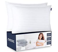 Nestl Bed Pillows for Sleeping | Down Alternative Sleep Pillows King Size Set of 2 | 100% Cotton Pillow Covers with Poly Fiber Filling | Soft Pillow for Sleeping