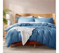 Nestl Blue Heaven Duvet Cover King Size - Soft Double Brushed King Duvet Cover Set, 3 Piece, with Button Closure, 1 Duvet Cover 104x90 inches and 2 Pillow Shams