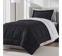 Nestl Comforter Set, Microfiber Polyester, Black, Twin XL