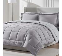 Nestl Comforter Set, Microfiber Polyester, Grey Lavender, Queen