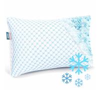 Nestl Cooling Pillows Queen Size, Gel Infused Shredded Memory Foam Pillow, Adjustable for Sleeping, Breathable Washable Cool Bed Cover, 20”x30”